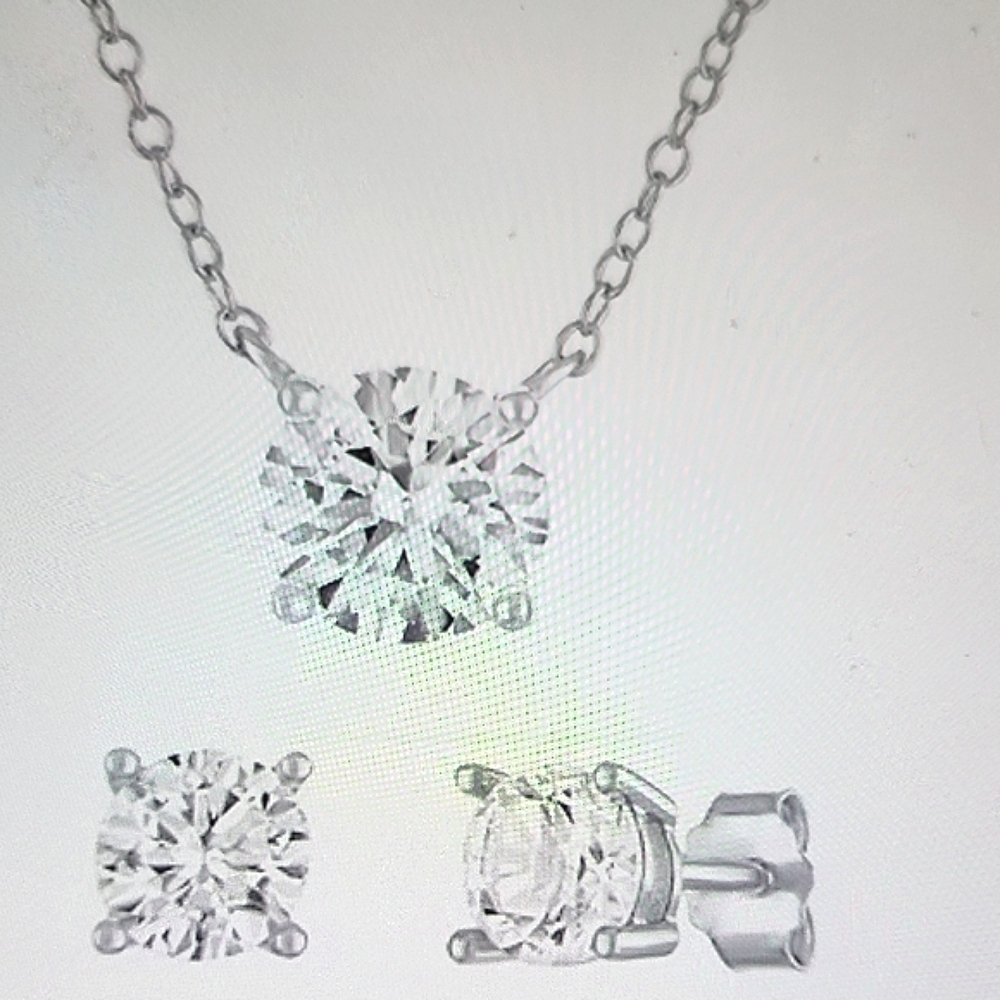 Elegant Sterling Silver Sapphire Jewelry Set